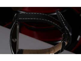 Электронные спортивные наручные часы со светодиодным дисплеем, стальным ободом, ремешком из натуральной кожи
