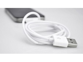 USB кабель iphone 4/4S/5 (белый, 1м)
