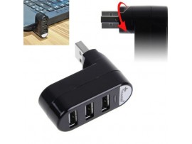 Мини 3-портовый USB 2.0 поворотный концентратор